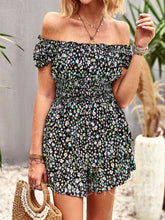 Laden Sie das Bild in den Galerie-Viewer, Printed Frill Trim Square Neck Jumpsuit