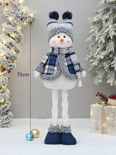 Load image into Gallery viewer, Christmas Blue Fabric Retractable Christmas Doll Decorative Ornaments