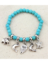 Carregar imagem no visualizador da galeria, Turquoise Fashion Elephant Cross Bracelet