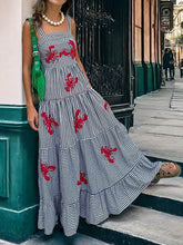 Carica l&#39;immagine nel visualizzatore di Gallery, Exquisite Embroidered Holiday Camisole Midi Dress