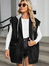 Načíst obrázek do prohlížeče Galerie, Washed Loose Pocket Hooded Denim Vest