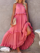 Laden Sie das Bild in den Galerie-Viewer, Irregular Cake Sleeveless Maxi Dress