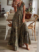 Load image into Gallery viewer, Bohemian Waisted Floral Print Dress