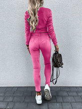 Carica l&#39;immagine nel visualizzatore di Gallery, Casual Daily Solid Draw String Fold Turtleneck Long Sleeve Two Pieces