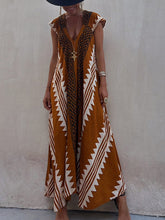 Indlæs billede til gallerivisning Shannon Bohemian Aztec Print Maxi Dress