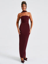 Load image into Gallery viewer, Strapless Lace Trim Dress Set