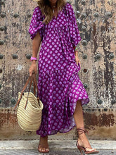 Carregar imagem no visualizador da galeria, Bohemian Printed Maxi Dress