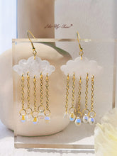 Indlæs billede til gallerivisning Cloud Crystal Teardrop Boho Earrings