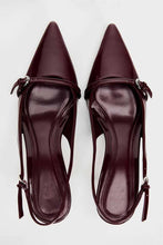 Load image into Gallery viewer, Pointed Toe Buckle Slingback High Heels