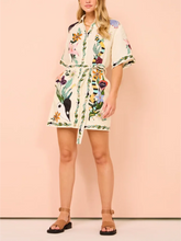 Load image into Gallery viewer, Modern Sophisticated Feel Satin Unique Print Mini Dress