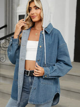 Načíst obrázek do prohlížeče Galerie, Washed Loose-Fit Denim Hoodie Jacket