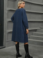 Načíst obrázek do prohlížeče Galerie, Washed Denim Long Coat Trench Jacket