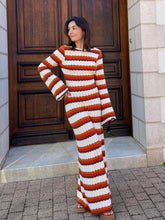 Görseli Galeri görüntüleyiciye yükleyin, Striped Knit Beach Cover-Up