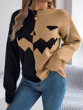 Indlæs billede til gallerivisning Ghost Pattern Long Sleeve Crew Neck Sweater