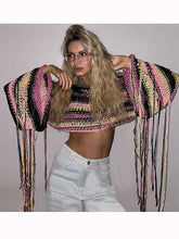 Load image into Gallery viewer, Rainbow Tassel Loose Sweater