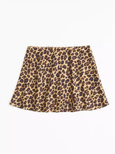 Load image into Gallery viewer, Leopard Mini Skort &amp; Cable Knit Sweater Set