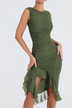 Laden Sie das Bild in den Galerie-Viewer, Casual Sleeveless Ruffle Midi Dress