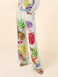 Print Ocean Theme Pants