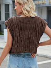 Load image into Gallery viewer, V-Neck Buttoned Knit Vest
