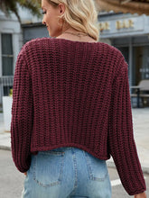 Indlæs billede til gallerivisning V-Neck Button-Up Knit Cardigan