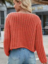 Indlæs billede til gallerivisning V-Neck Button-Up Knit Cardigan