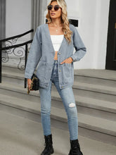 Načíst obrázek do prohlížeče Galerie, V-Neck Long-Sleeve Denim Jacket