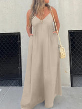 Load image into Gallery viewer, V-Neck Effortless Wide Leg Jumpsuit