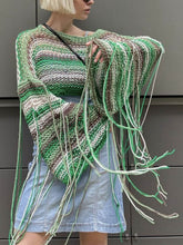 Load image into Gallery viewer, Rainbow Tassel Loose Sweater