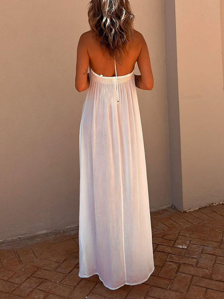 Halter Neck Casual Resort Maxi Dress