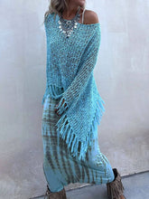 Load image into Gallery viewer, Hollow Out Tassel Knit Cover-Up Top