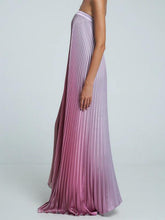 Load image into Gallery viewer, Gradient Strapless Pleated Sleeveless Dress
