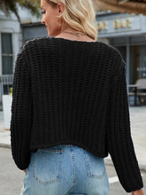 Indlæs billede til gallerivisning V-Neck Button-Up Knit Cardigan