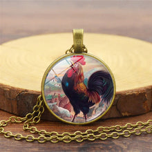 Görseli Galeri görüntüleyiciye yükleyin, aikergood? Rooster Pendant Colorful Rooser Necklace