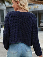 Indlæs billede til gallerivisning V-Neck Button-Up Knit Cardigan