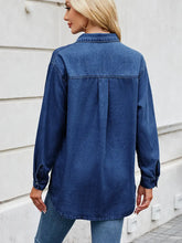 Carica l&#39;immagine nel visualizzatore di Gallery, Adjustable Sleeve Loose Denim Shirt
