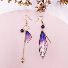 Load image into Gallery viewer, Butterfly Wing  Cicada Wing Classic Tassel Earrings