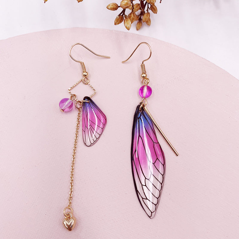 Butterfly Wing  Cicada Wing Classic Tassel Earrings