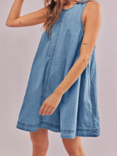 Load image into Gallery viewer, Sunset Stroll Denim Mini Dress