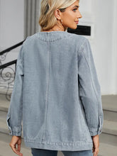 Načíst obrázek do prohlížeče Galerie, V-Neck Long-Sleeve Denim Jacket
