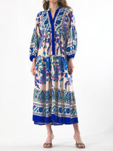 Indlæs billede til gallerivisning The Bohemian Bloom-Long Sleeve Maxi Dress