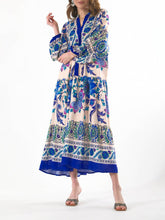 Indlæs billede til gallerivisning The Bohemian Bloom-Long Sleeve Maxi Dress