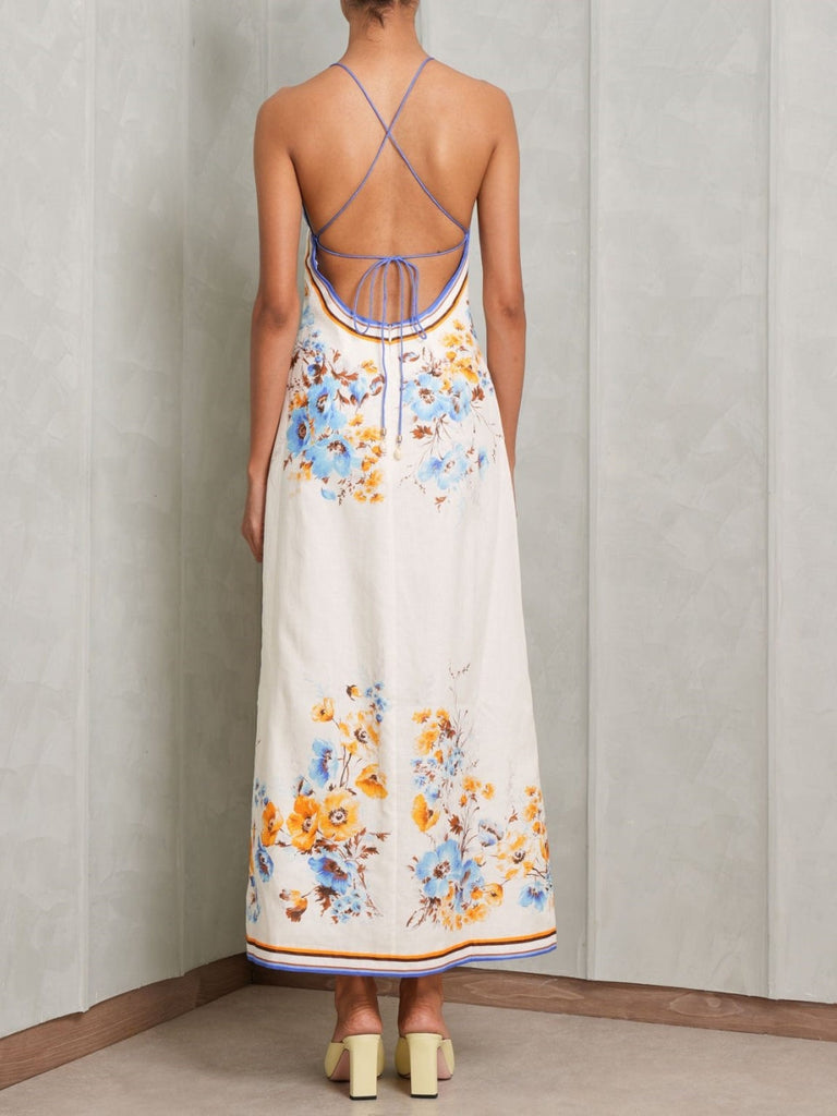 Halcyon Slip Printed Midi Dress