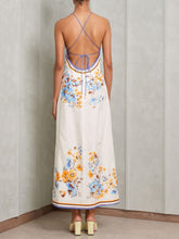 Carregar imagem no visualizador da galeria, Halcyon Slip Printed Midi Dress