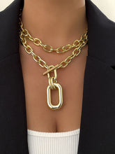 画像をギャラリービューアに読み込む, Stylish Geometric Multi-Layered Chain Collarbone Necklace