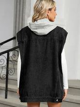 Načíst obrázek do prohlížeče Galerie, Washed Loose Pocket Hooded Denim Vest