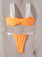 Load image into Gallery viewer, Color Block Strap Bikini Set