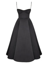 Load image into Gallery viewer, Black Tulle Midi Dress