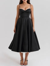 Load image into Gallery viewer, Black Tulle Midi Dress