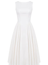 Laden Sie das Bild in den Galerie-Viewer, White Twill Midi Sundress