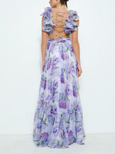 Load image into Gallery viewer, Backless printed maxi dress